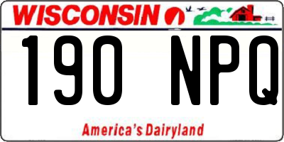 WI license plate 190NPQ