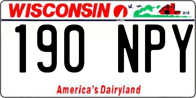 WI license plate 190NPY