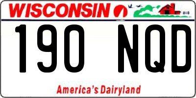 WI license plate 190NQD