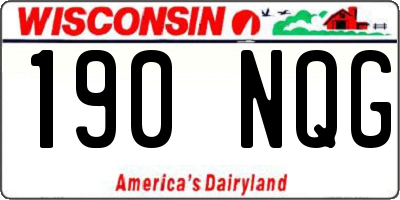 WI license plate 190NQG