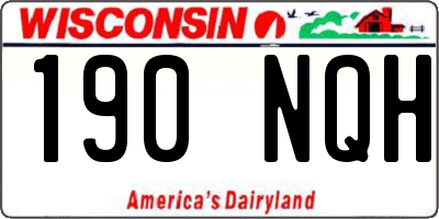 WI license plate 190NQH