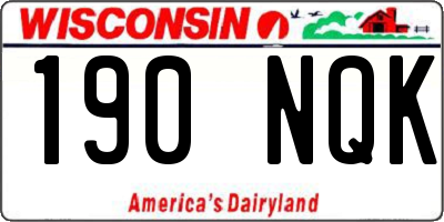 WI license plate 190NQK