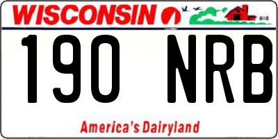 WI license plate 190NRB