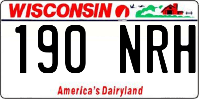 WI license plate 190NRH