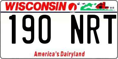 WI license plate 190NRT