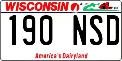 WI license plate 190NSD