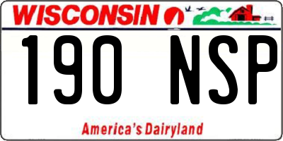 WI license plate 190NSP
