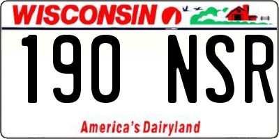 WI license plate 190NSR