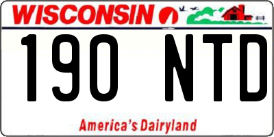 WI license plate 190NTD