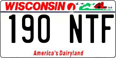 WI license plate 190NTF