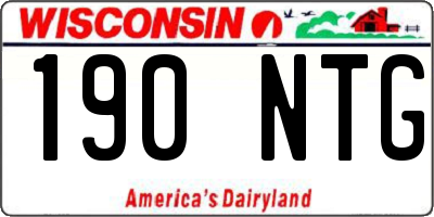 WI license plate 190NTG