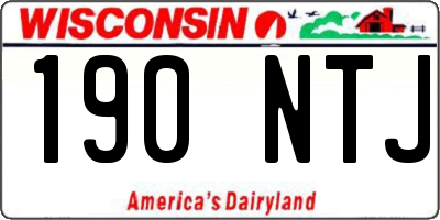 WI license plate 190NTJ