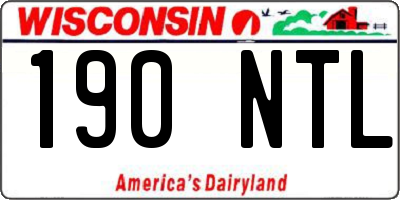 WI license plate 190NTL