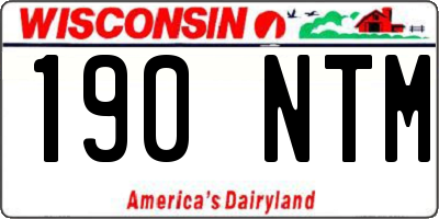 WI license plate 190NTM