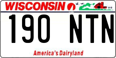 WI license plate 190NTN