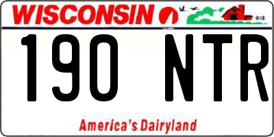 WI license plate 190NTR