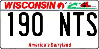 WI license plate 190NTS