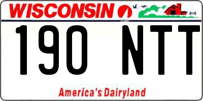 WI license plate 190NTT