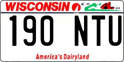 WI license plate 190NTU