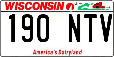 WI license plate 190NTV