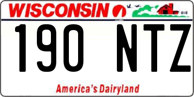 WI license plate 190NTZ