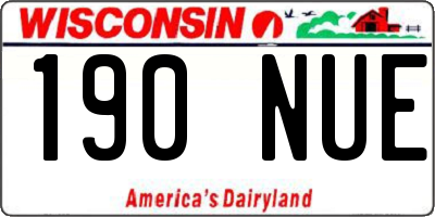WI license plate 190NUE