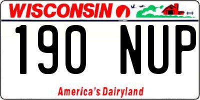 WI license plate 190NUP
