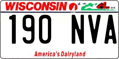 WI license plate 190NVA