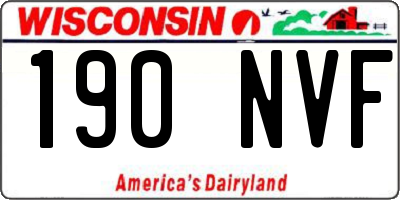 WI license plate 190NVF