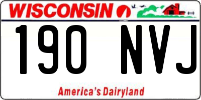 WI license plate 190NVJ