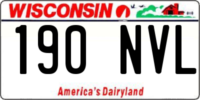 WI license plate 190NVL