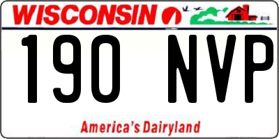 WI license plate 190NVP