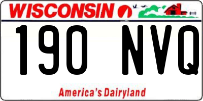 WI license plate 190NVQ