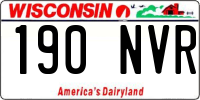 WI license plate 190NVR