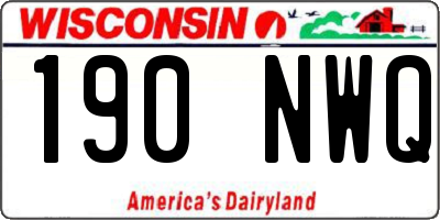 WI license plate 190NWQ