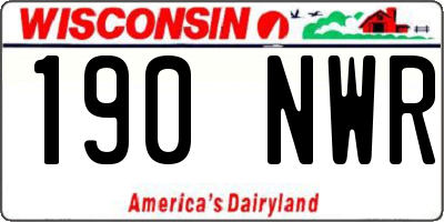WI license plate 190NWR