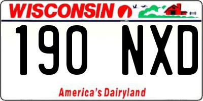 WI license plate 190NXD
