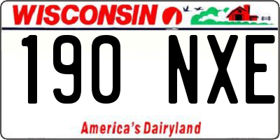 WI license plate 190NXE