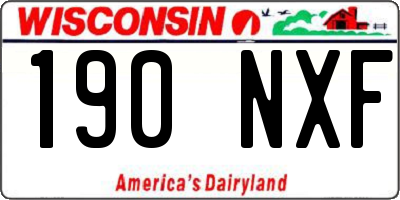 WI license plate 190NXF