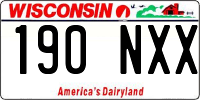 WI license plate 190NXX