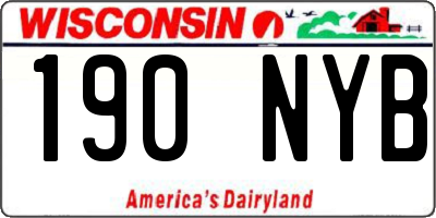 WI license plate 190NYB