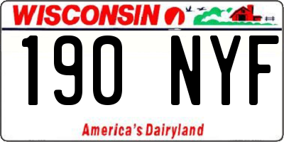 WI license plate 190NYF