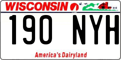 WI license plate 190NYH