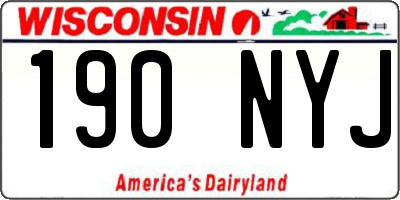 WI license plate 190NYJ