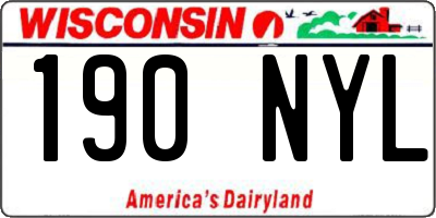 WI license plate 190NYL