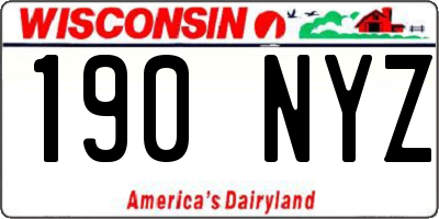 WI license plate 190NYZ