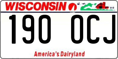 WI license plate 190OCJ
