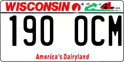 WI license plate 190OCM