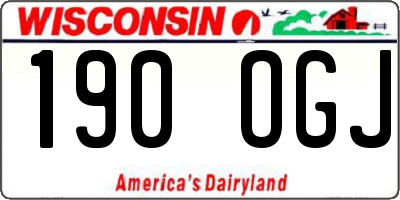 WI license plate 190OGJ