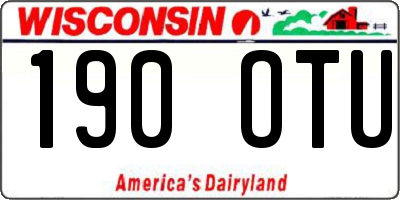 WI license plate 190OTU